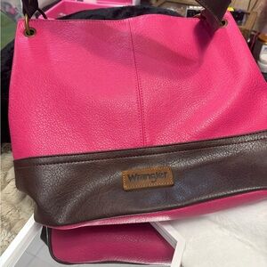 Wrangler Pink and Brown Shoulder Bag